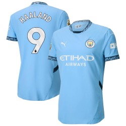 Men's Erling Haaland Manchester City F.C. Authentic Light Blue Puma 2024/25 Home Soccer Jersey