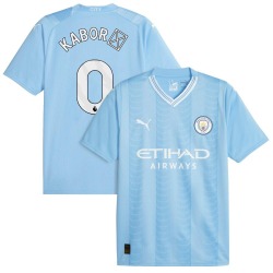 Men's Issa Kaboré Manchester City F.C. Replica Blue Puma Sky 2023/24 Home Soccer Jersey