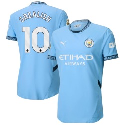 Men's Jack Grealish Manchester City F.C. Authentic Light Blue Puma 2024/25 Home Soccer Jersey