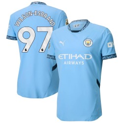 Men's Josh Wilson-Esbrand Manchester City F.C. Authentic Light Blue Puma 2024/25 Home Soccer Jersey