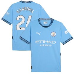 Men's Josko Gvardiol Manchester City F.C. Replica Light Blue Puma 2024/25 Home Soccer Jersey