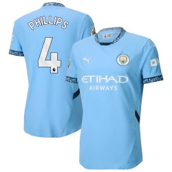 Men's Kalvin Phillips Manchester City F.C. Authentic Light Blue Puma 2024/25 Home Soccer Jersey