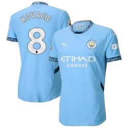 Men's Mateo Kovacic Manchester City F.C. Authentic Light Blue Puma 2024/25 Home Soccer Jersey