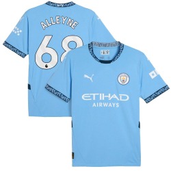 Men's Max Alleyne Manchester City F.C. Replica Light Blue Puma 2024/25 Home Soccer Jersey