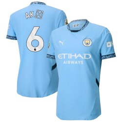 Men's Nathan Aké Manchester City F.C. Authentic Light Blue Puma 2024/25 Home Soccer Jersey