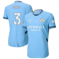 Men's Rúben Dias Manchester City F.C. Authentic Light Blue Puma 2024/25 Home Soccer Jersey