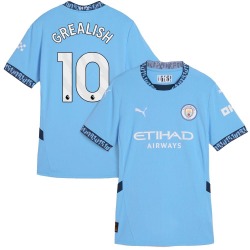 Women's Jack Grealish Manchester City F.C. Replica Light Blue Puma 2024/25 Home Soccer Jersey