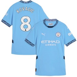 Women's Mateo Kovacic Manchester City F.C. Replica Light Blue Puma 2024/25 Home Soccer Jersey