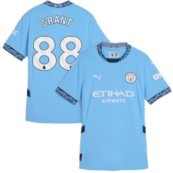 Women's True Grant Manchester City F.C. Replica Light Blue Puma 2024/25 Home Soccer Jersey